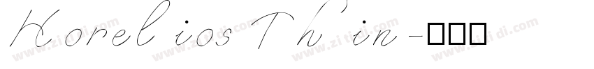 Horelios Thin字体转换